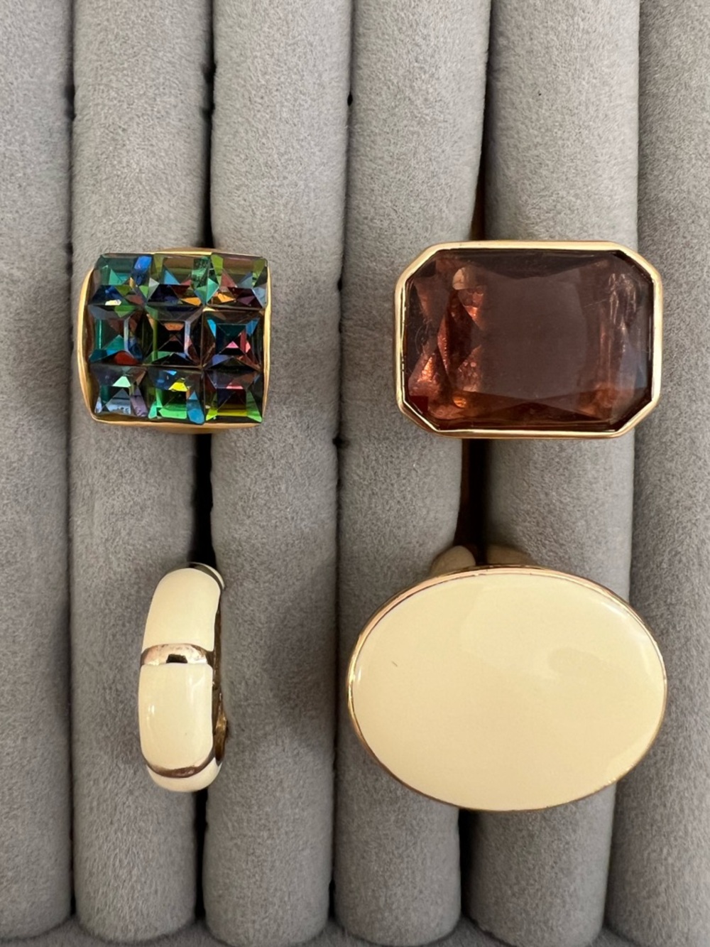 Womens Assorted Statement Rings Set